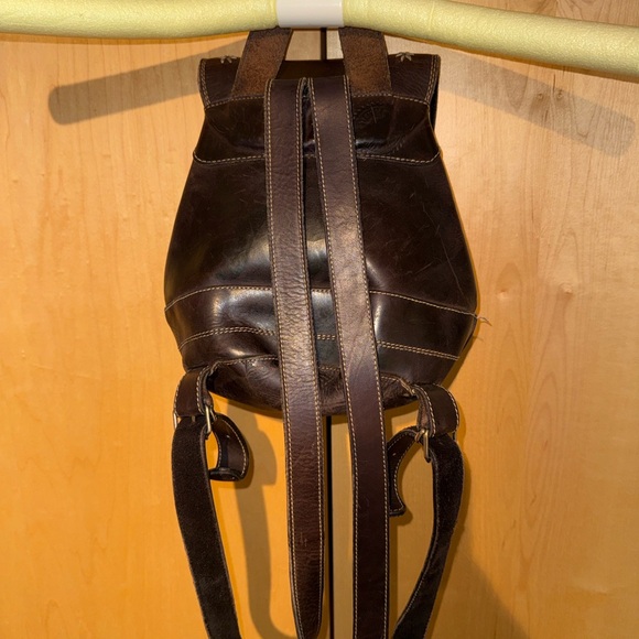 Elegant Dark Brown Leather Backpack - Picture 8 of 16